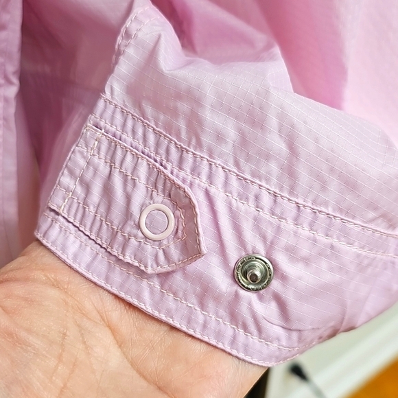 Lacoste Women's Soft Pink Rose Wind Breaker Zip Front Jacket Size 12 New W/Tag - Picture 5 of 13